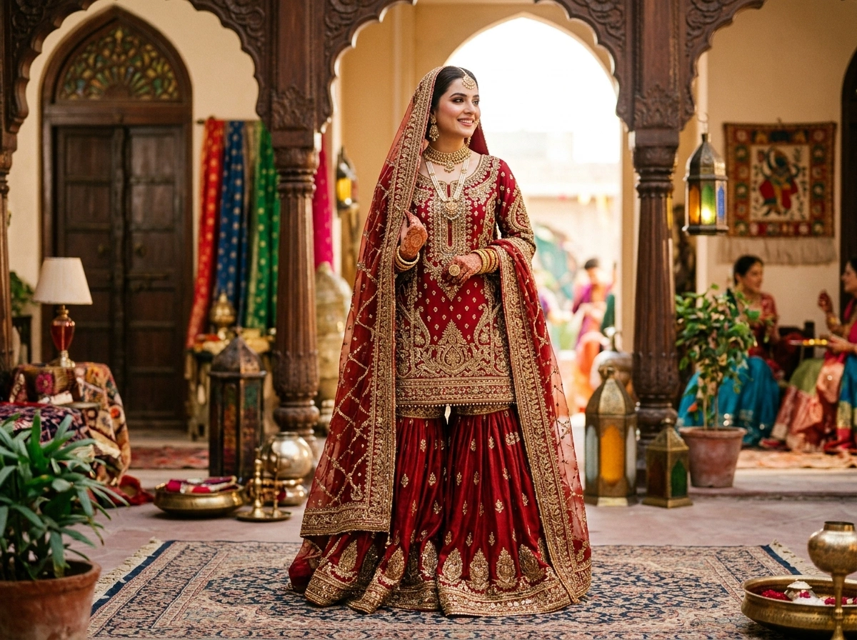 The Rich History and Cultural Significance of the Sharara Dress